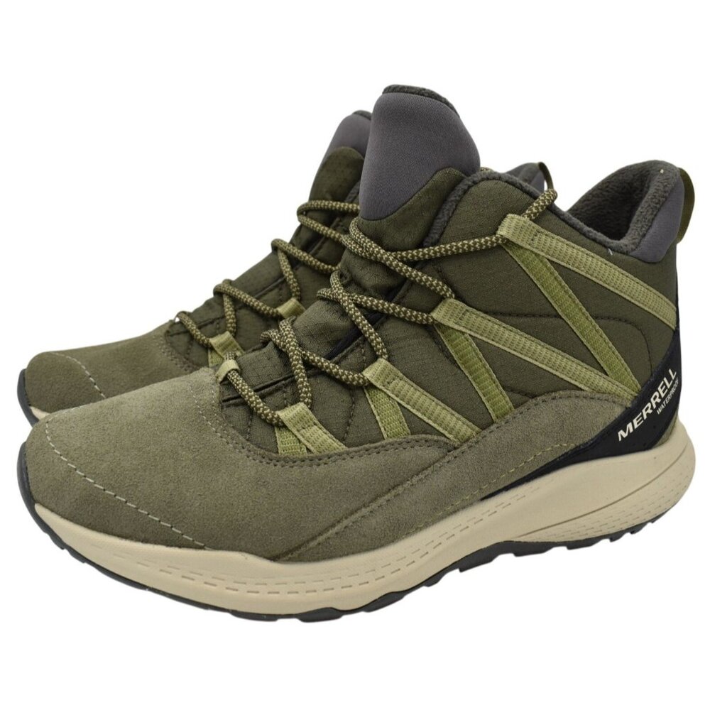 Merrell Women Size 10 Wide Width Bravada Edge 2 Thermo Demi Olive Suede WP Boots